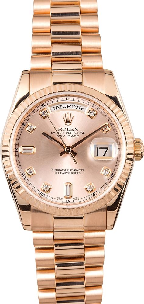 rolex day date president rose gold price